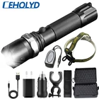 Фонарик светодиодный тактический с USB-зарядкой, 18650 или AAA