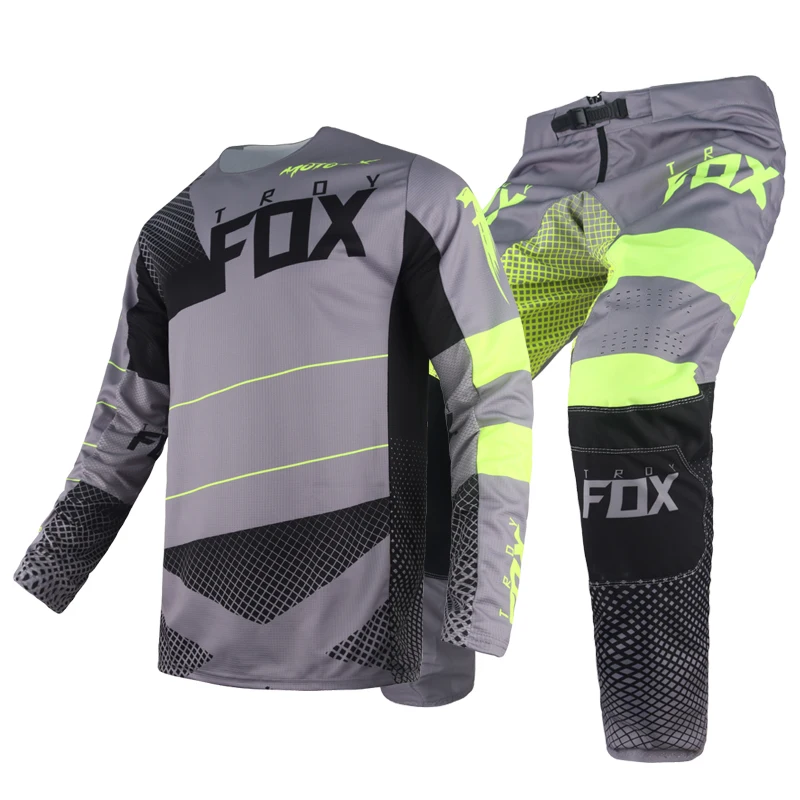 

2022 Flexair Riet 360 Gear Set Motocross MX Jersey Pants Combo Adult Kits Offroad ATV UTV Dirtbike Racing Moto Gray Suit Men