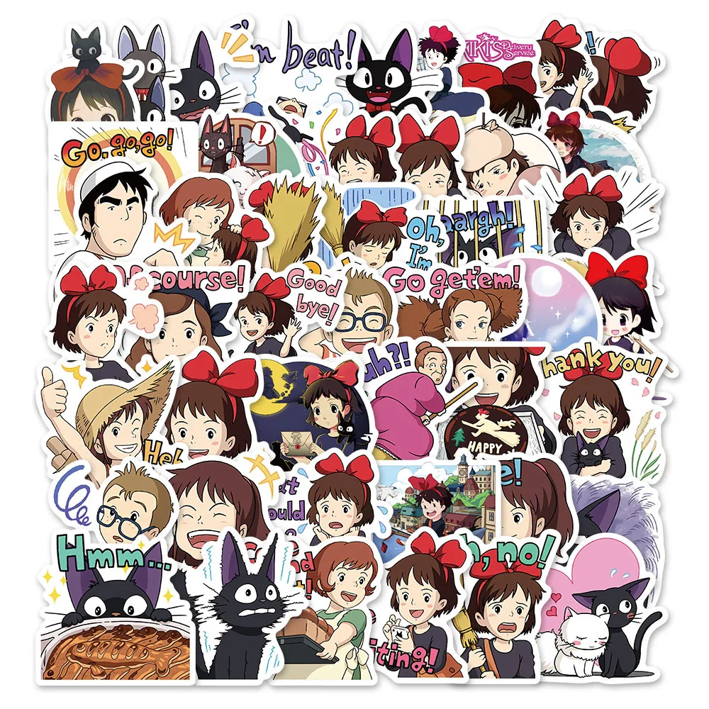 

50PCS New Cartoon Self-made Kiki's Delivery Service Scrapbooking Stickers Decor Sticker DIY Craft Photo Albums Sticker Toys