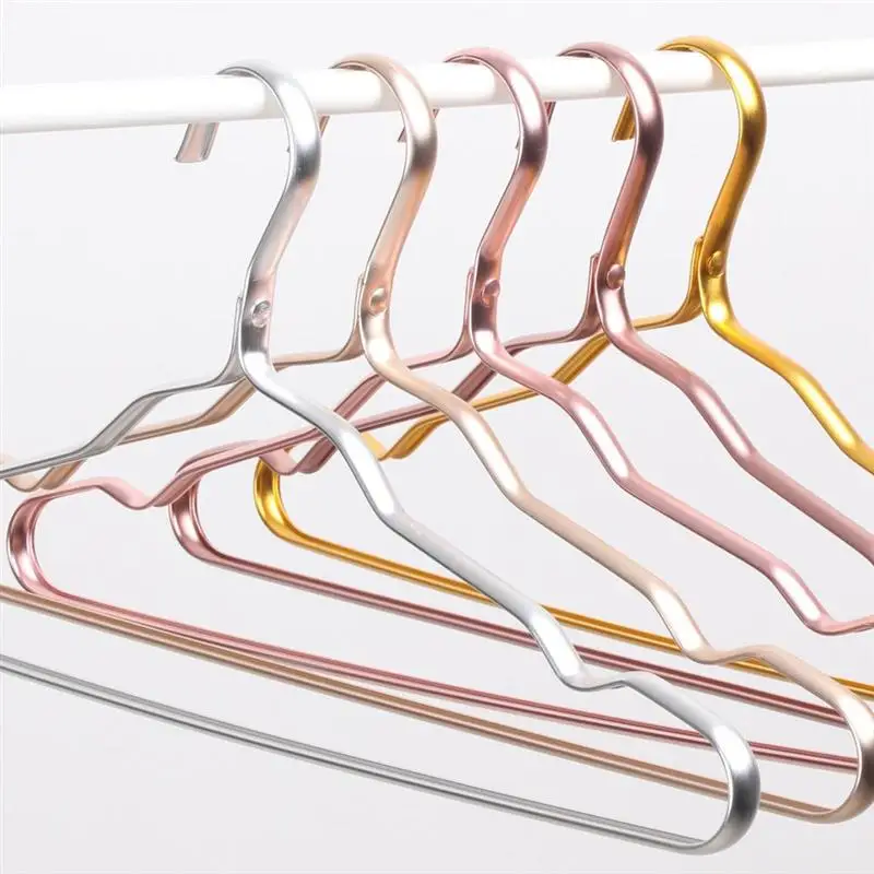 

10pcs Clothes Hangers Aluminium Alloy Clothes Hangers Skid Resistance Coat Hangers Clothes Hanging Racks