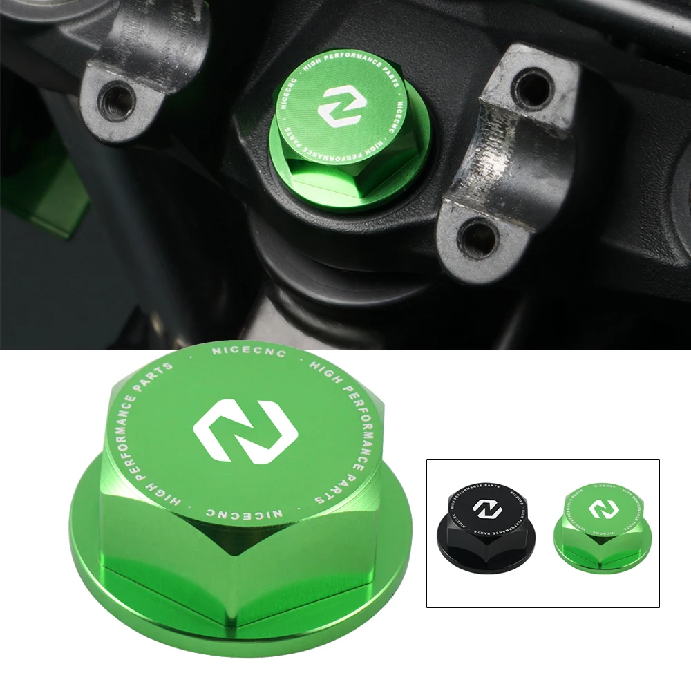 

CNC Aluminum Motorcycle Steering Stem Nut Cover For Kawasaki KLR650 KLR 650 2008-2018 2009 2010 2011 2012 2013 2014 2015 2016 17
