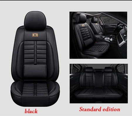 Black standard Чехол для автокресла для volkswagen polo vw polo 6r 9n vw passat b5 passat b6 passat b7 b8 vw golf 5 golf 6 7 Защита для автомобильного сиденья - Название цвета: Black standard
