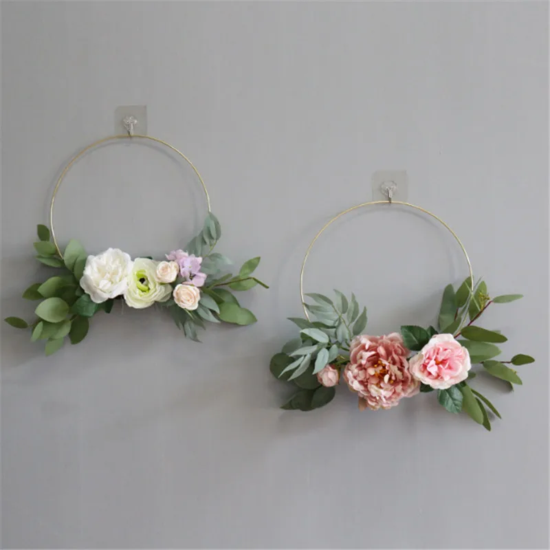 More Size 8-30cm Gold Iron Metal Wreath Ring DIY Catching Dream Hoop Hanging Decor Garland Wedding Decorations Wedding-S | Дом и сад