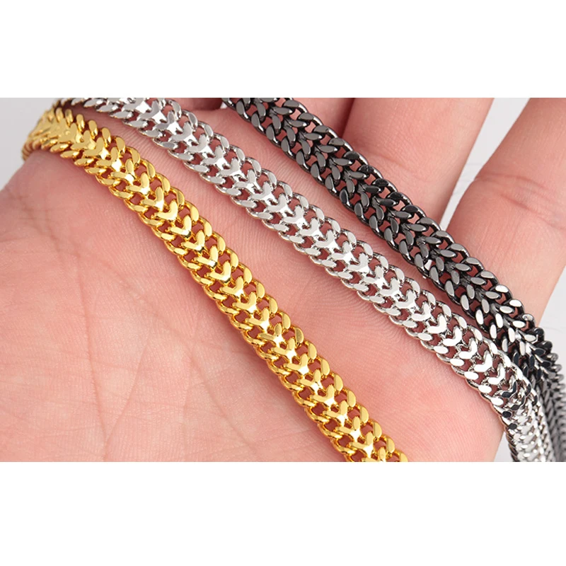 3 Цвета из нержавеющей стали для мужчин браслеты на руку и щиколотку Модная