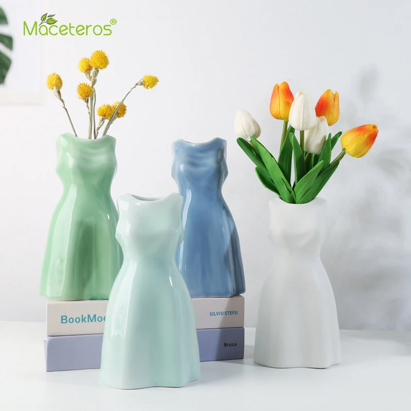 

Nordic Style Light Luxury Ceramic Vase DecorationLivingRoomBedroomHomeDesktopDecorationModernMinimalistHumanoidFlowerArrangement