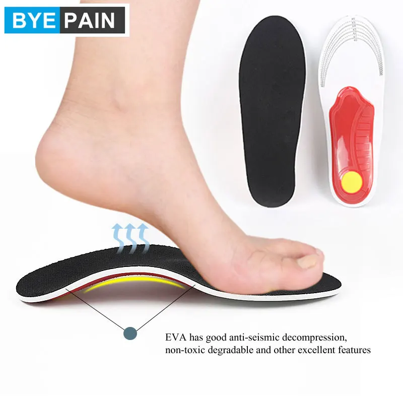 

1Pair BYEPAIN Orthotic Insole Arch Support Flat Feet Inserts Foot Care For Plantar Fasciitis Men Women