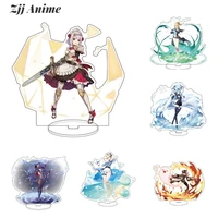 anime figure genshin impact diluc venti klee keqing qiqi acrylic stand model plate desk decor standing sign keychain fans gifts