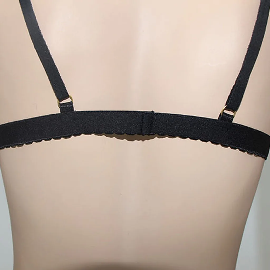 

Hot Erotic Lingerie Women Lace Sexy Bra Flower Embroidered Sexy Underwear Hollow Out Porno Bra Lenceria Mujer Babydoll Intimates