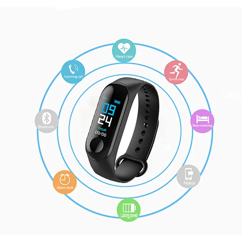 Новый Умный модный браслет с цветным экраном пульсометр монитор артериального