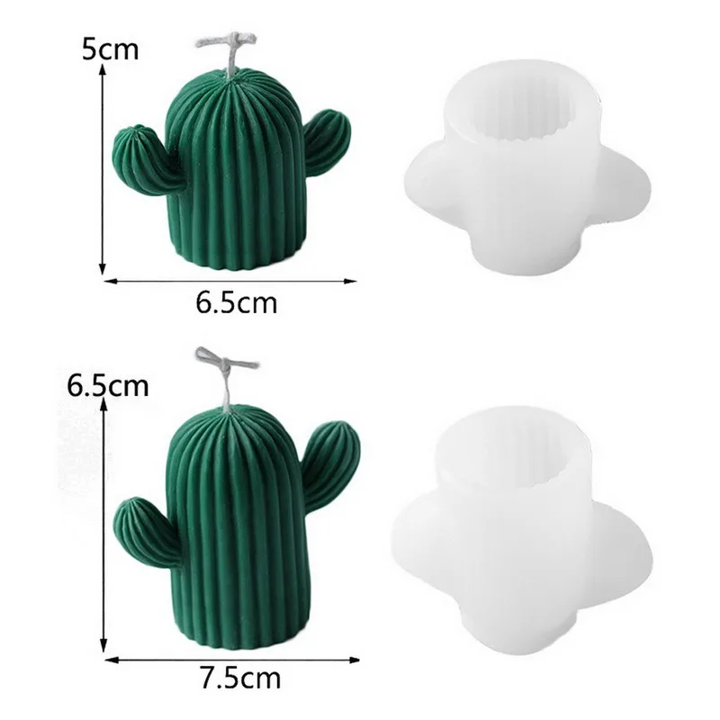 

Cute Cactus Candle Mold Silicone Mold Aromatherapy Plaster Handmade Making Kit Soap Crafts Mold Diy Gifts Home Decoration
