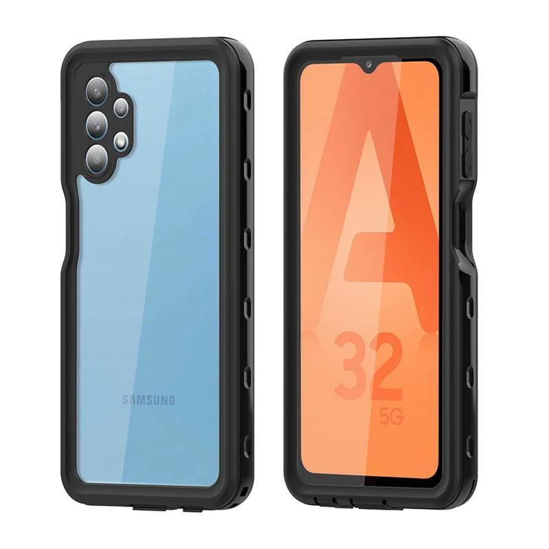 

Shellbox Swimming Waterproof IP68 Phone Case For Samsung Galaxy A32 5G Transparent Seal Shockproof Cover For Samsung A32 5G Case