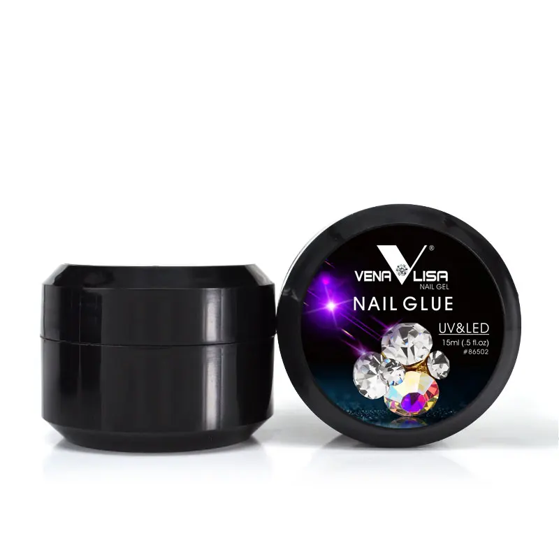 

Venalisa factory supplier 15ml diamond sticky gel tranparent clear color builder gel, diamond decoration glue stick gel