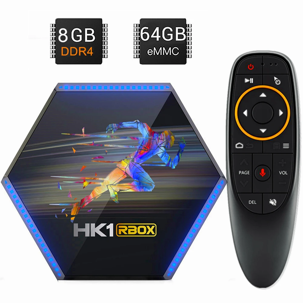 ТВ-приставка с четырехъядерным процессором DDR4 Android 11 0 8K Google Play 10000 + | Электроника