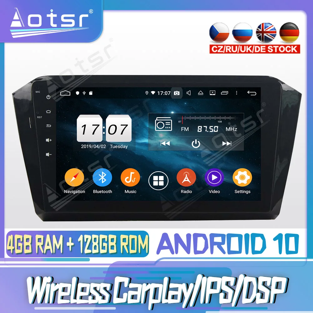 

Android 10 PX6 128G для Volkswagen Magotan 2016-2017 DVD GPS навигация Авто Радио стерео видео мультимедиа плеер головное устройство 2din