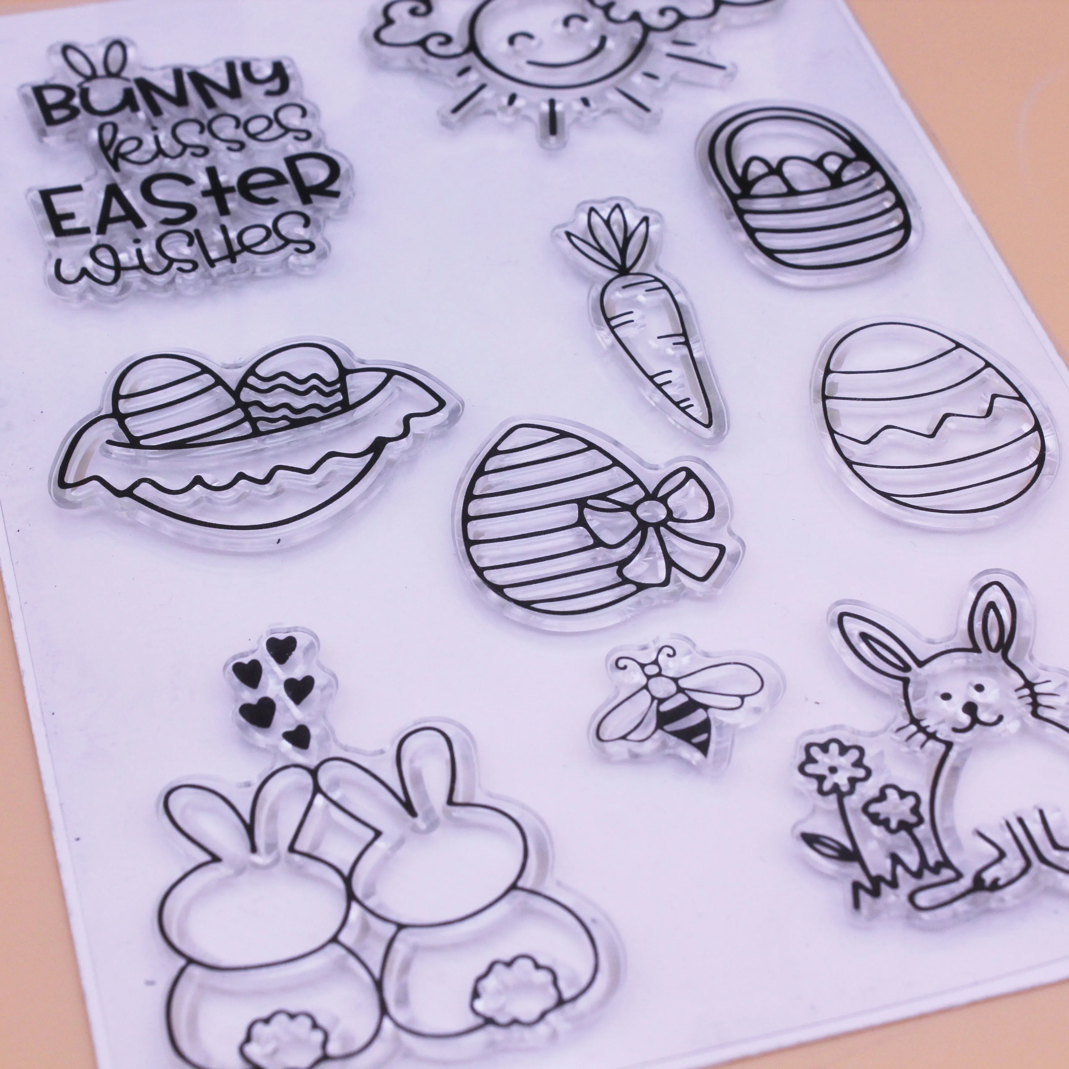Прозрачные наклейки Кролик пасхальные яйца настроения Скрапбукинг карты Альбом