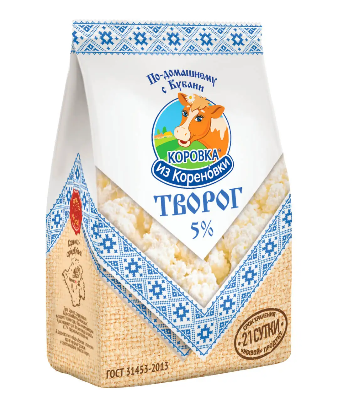 Коровка из Кореновки Творог 5% 340г| |