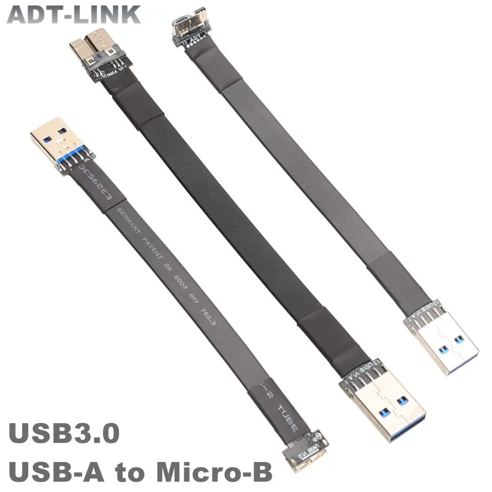 

Сверхскоростной Плоский Кабель USB 3,0 к Micro B 5 Гбит/с USB тип A Micro-B Дата-кабель для ROCK Pi4 HDD внутренний удлинитель USB 3,0 устройства