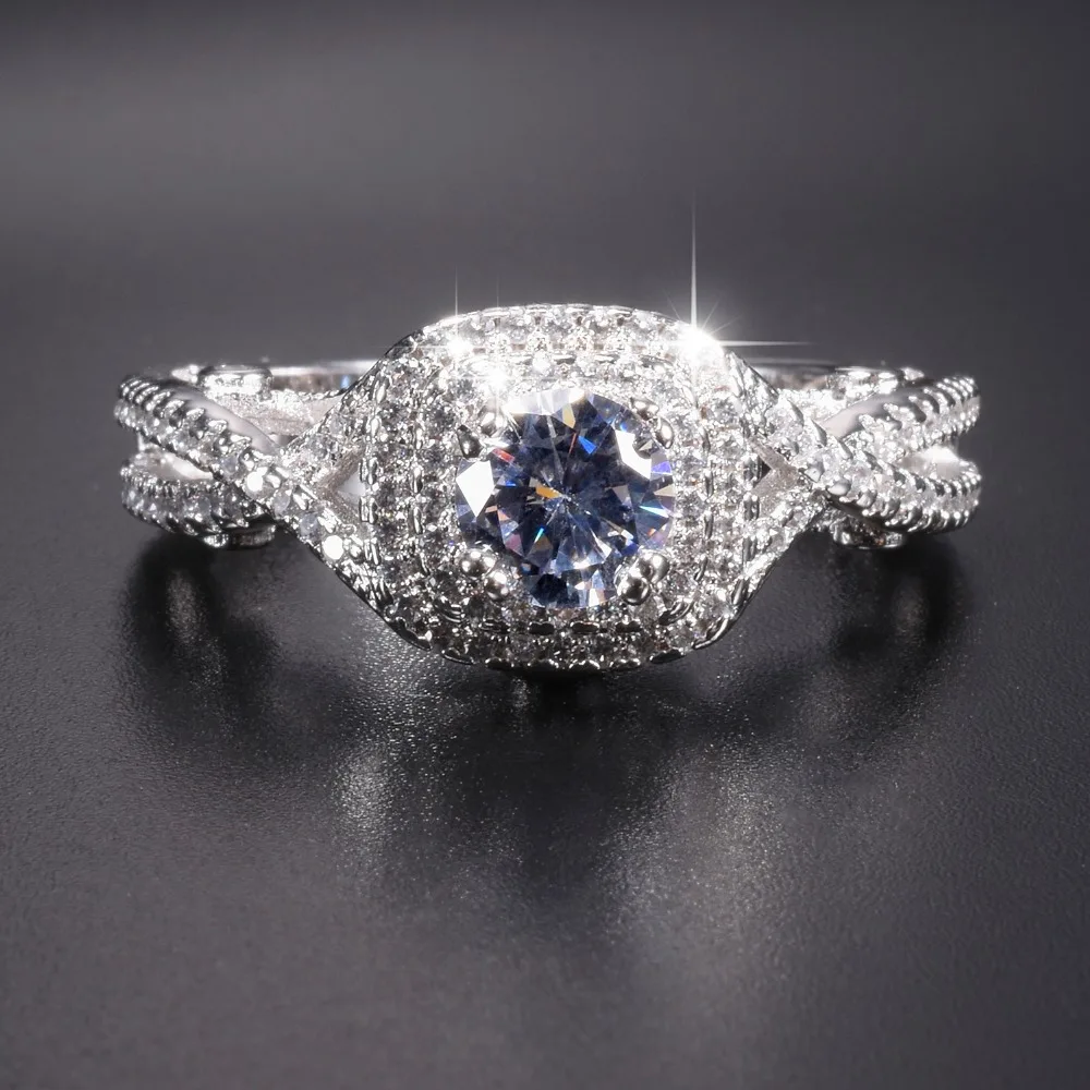 Промо акция! Настоящее твердое 100% Стерлинговое Серебро 925 пробы свадебные кольца