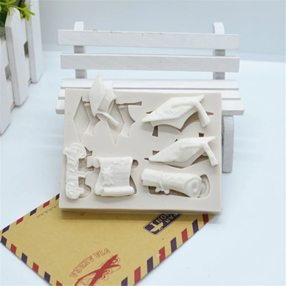 Luyou 1pc Градуировочная Шляпа Силиконовые Формы для Торта Фондана Смолы Молд Декорирования Дня Рождения Инструменты Для Кухни Выпечки Аксессуары.