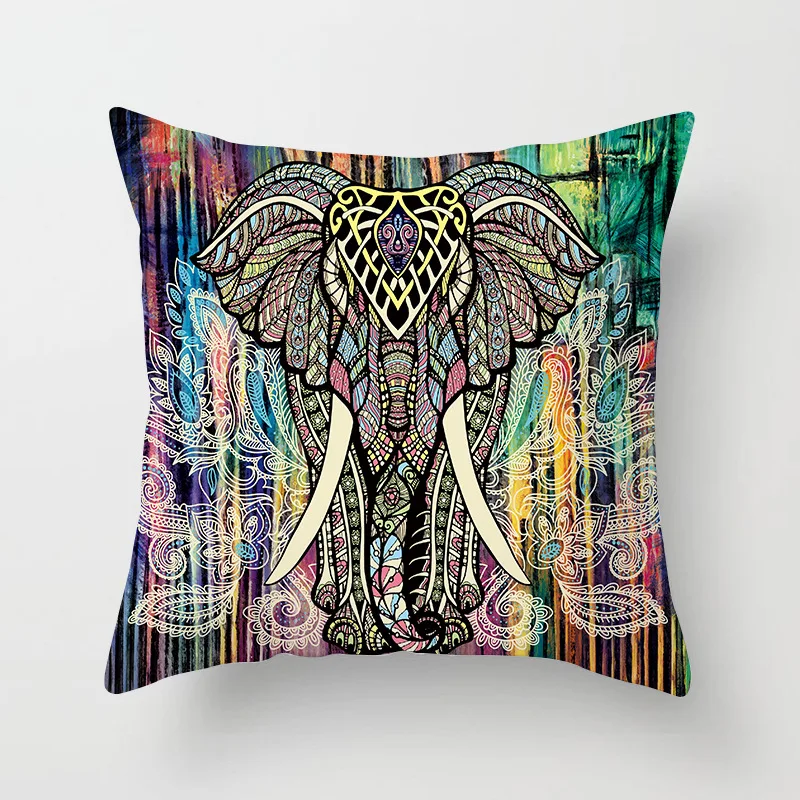 

Mandala Printed Linen Pillow Cover Sofa Pillow Office Cushion Cover Custom Ethnic Style Pillowcases Home Decoration