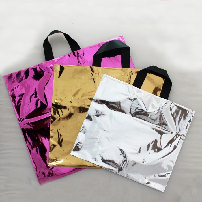 Пластиковая подарочная сумка пластиковая блестящая Подарочная упаковка для