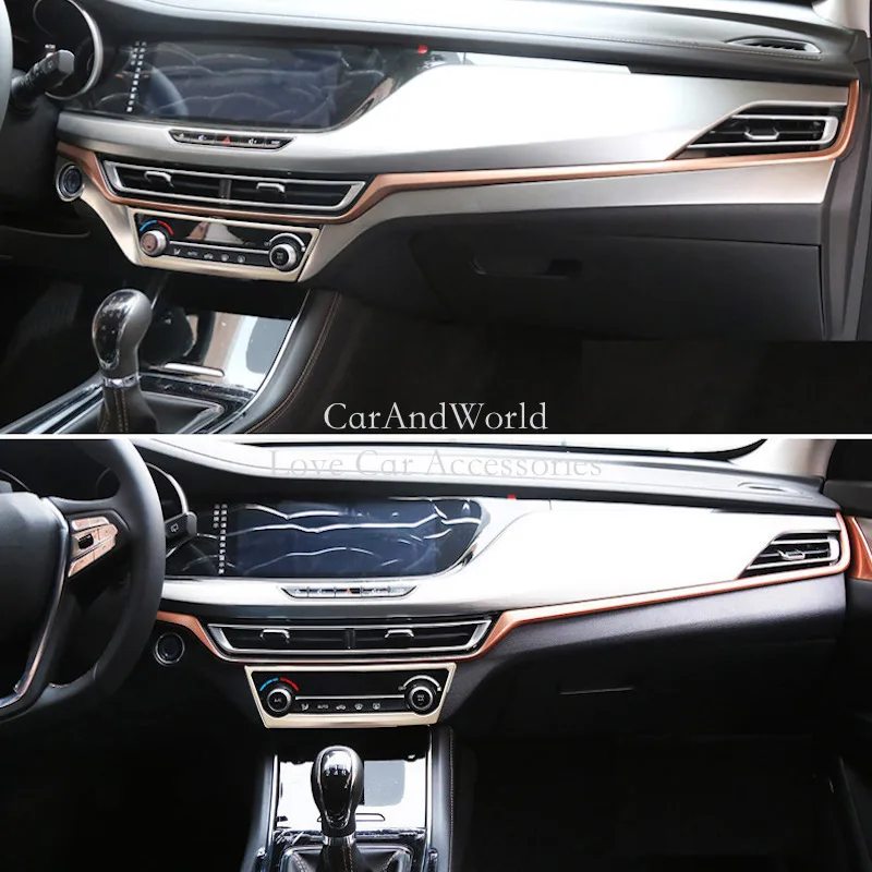 Панель центральной консоли из нержавеющей стали для Changan Eado XT 2018 2019 рамка