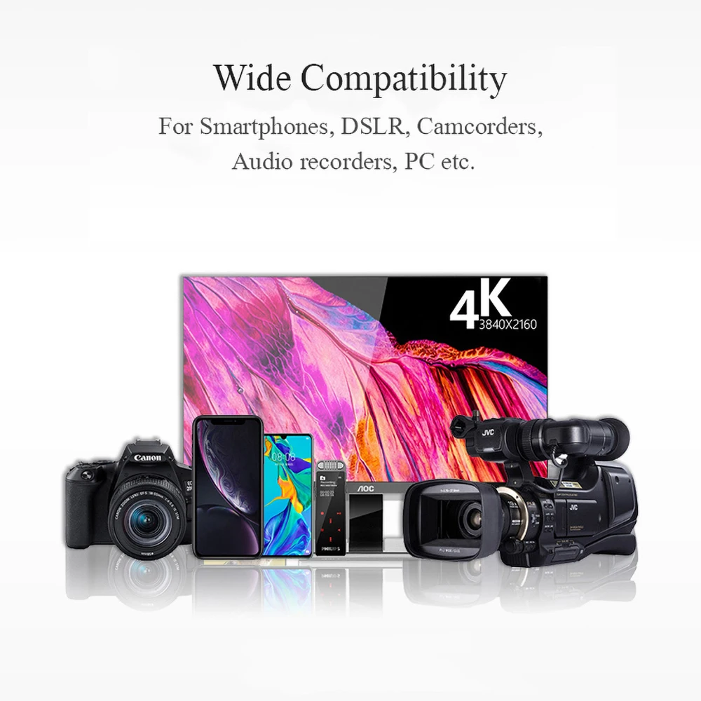 Всенаправленный петличный конденсаторный микрофон 6 метров для смартфонов ПК