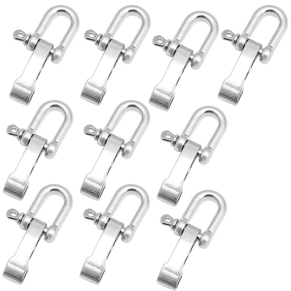 

10Pcs U Shape Zinc alloy Adjustable Shackle Rope Paracord Bracelet Buckle 875D