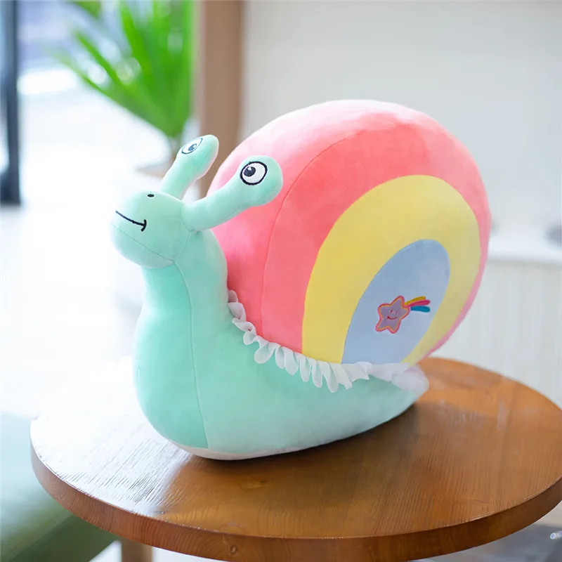 

Kawaii Color Snail Plush Dolls Cartoon Simulation Animal Plush Toys Cute Pillow Baby Sleep Comfort Toy Room Decor Gift for Girls