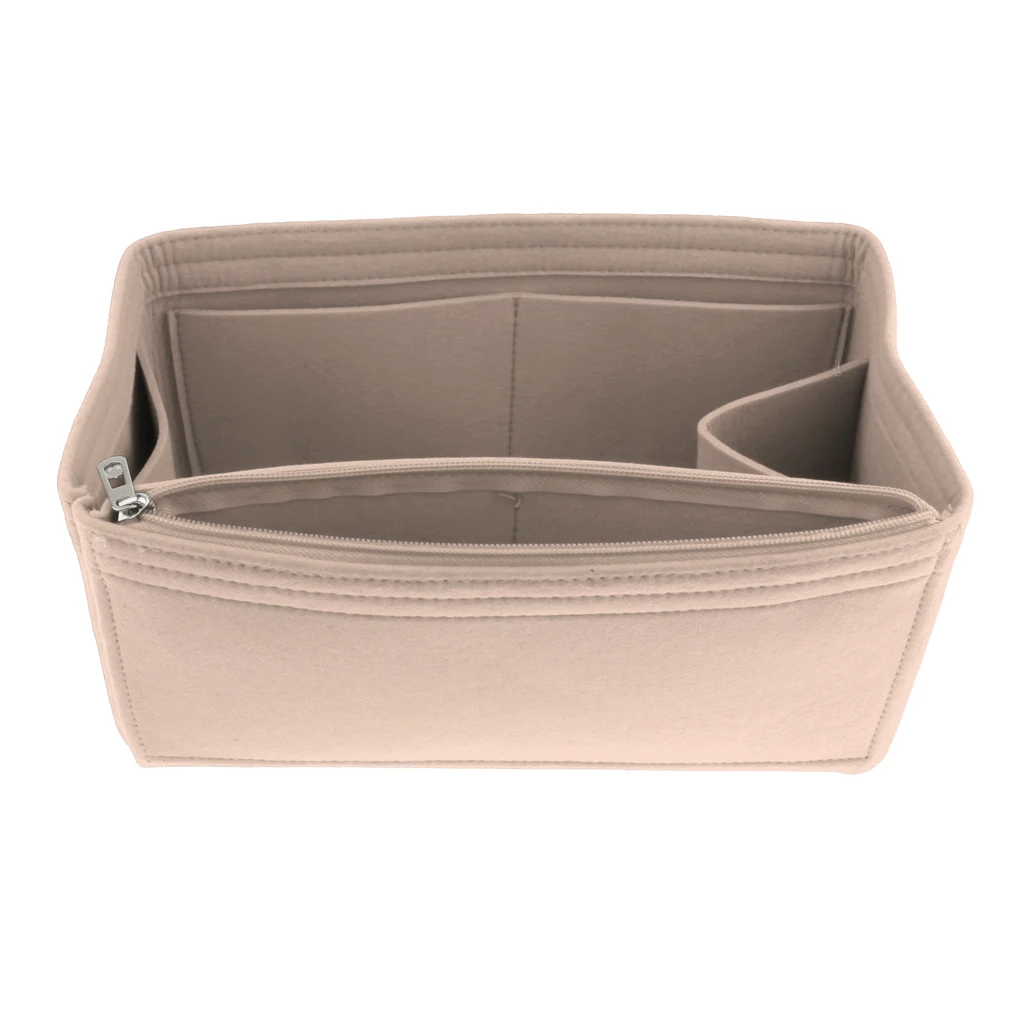 

Felt Zippered Handbag Insert Purse Cosmetic Makeup Organizer Bag in Bag