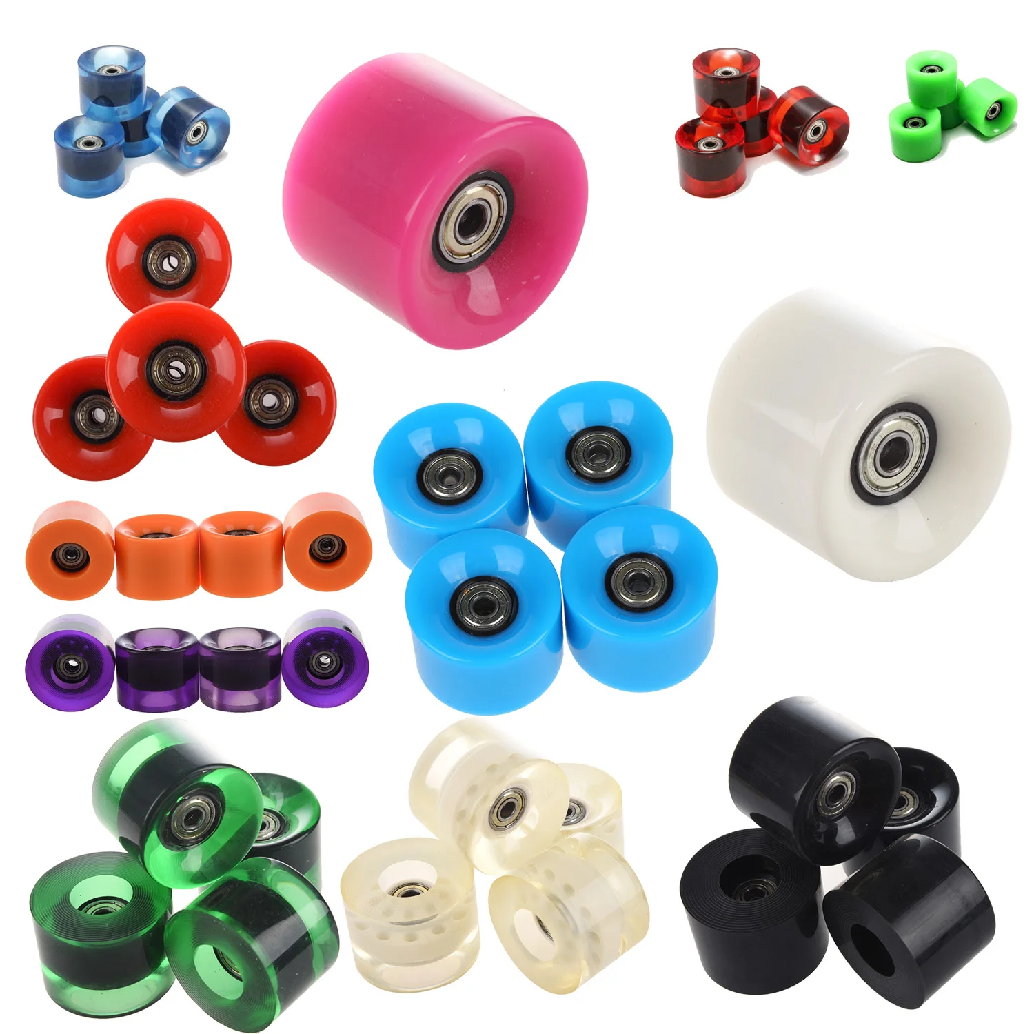

Set Of 4 Skateboard Wheels 6cm Diameter and 4.5cm Width For Penny green