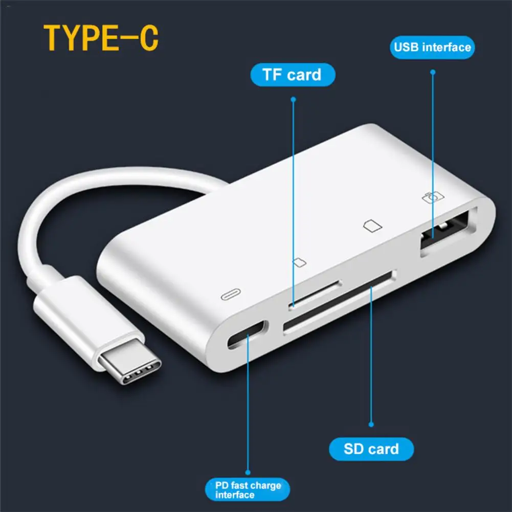 Концентратор считывания PD 3A Type c с USB/CF/TF/SD совместим несколькими системами
