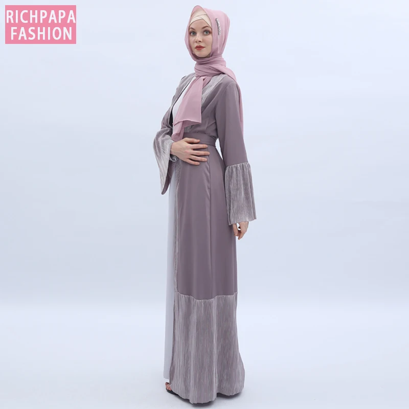 Абайя турецкое кимоно Дубай мусульманский хиджаб платье Кафтан Абая для женщин