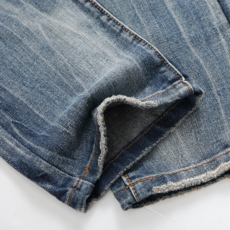 

Men's Foreign Trade Jeans Men's Fashion Hole Nostalgic Patch Denim Pants Autumn And Winter New