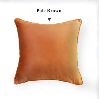 Pale Brown LeRadore роскошный однотонный велюровый чехол для подушки, Наволочки для подушек, домашний клуб, компания, декоративный текстиль, 50*50 см, 60*60 см, 70*70 см - Цвет: Pale Brown