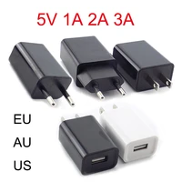5v 1a 2a 3a travel usb adapter phone charger power supply adapter wall desktop charging power bank euusau plug black white