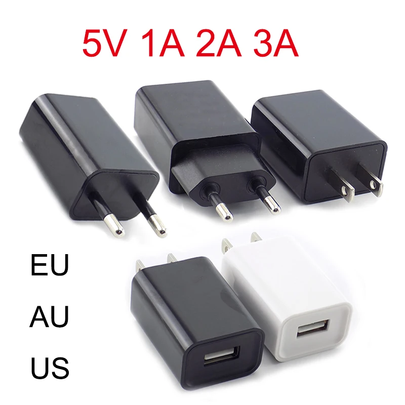 Дорожный USB адаптер 5 В 1 А 2 3 зарядное устройство для телефона питания настенный