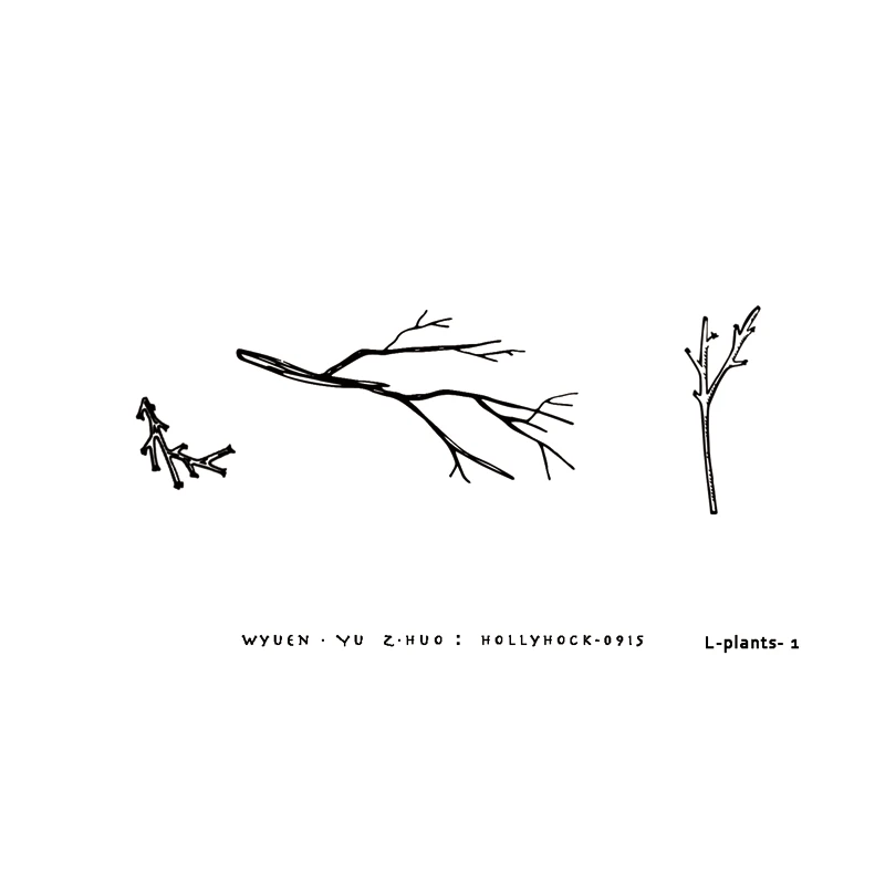 Серия растений оригинальные временные тату-наклейки с мершими ветвями Стильные