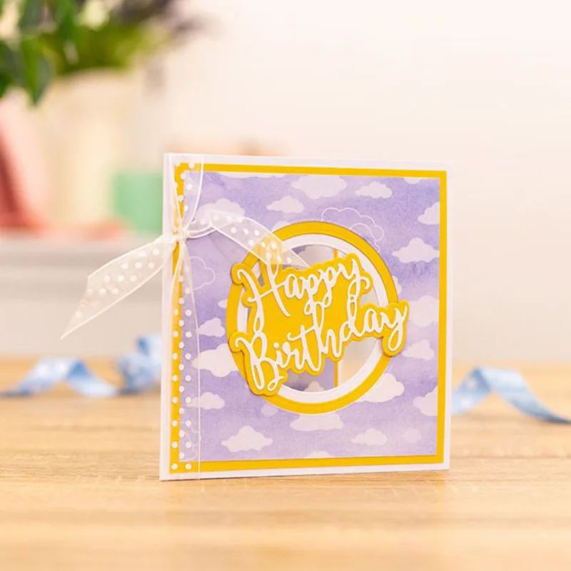 Металлические Вырубные штампы с днем рождения трафареты надписью Happy Birthday