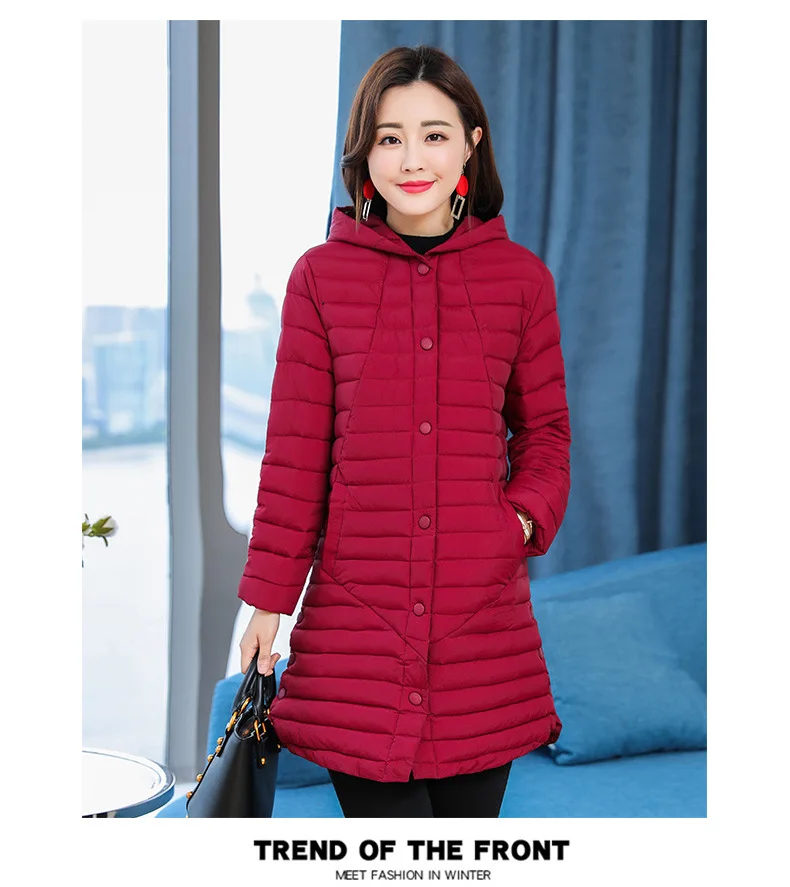 AliExpress New Style down Jacket Cotton-padded Clothes Women's Slimming WOMEN'S Dress Cotton-padded Jacket Thin Slim Fit Mi