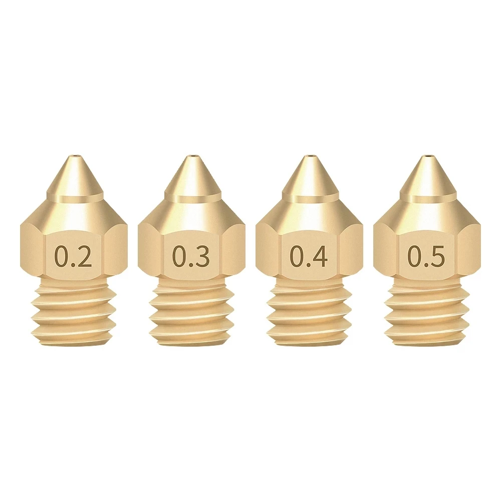 

3D Printer Brass Copper TTS New Version Of Pointed Nozzle Mixed Sizes 1.75mm 0.4mm Extruder Print Head For Ender 3 V2 CR-6 SE