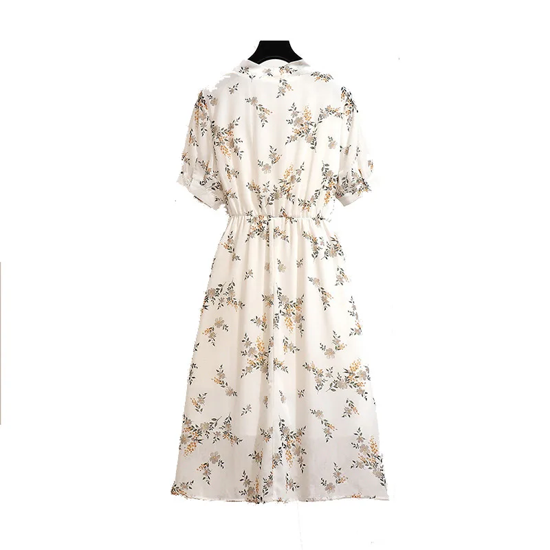 Женское шифоновое платье с принтом свободное офисное большого размера удобрений
