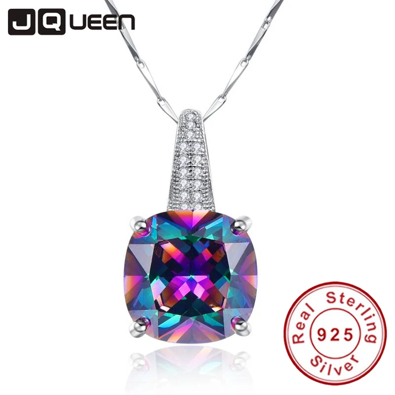 Женское ожерелье из серебра 925 пробы с радужным топазом|jewelry cases for necklaces|necklace