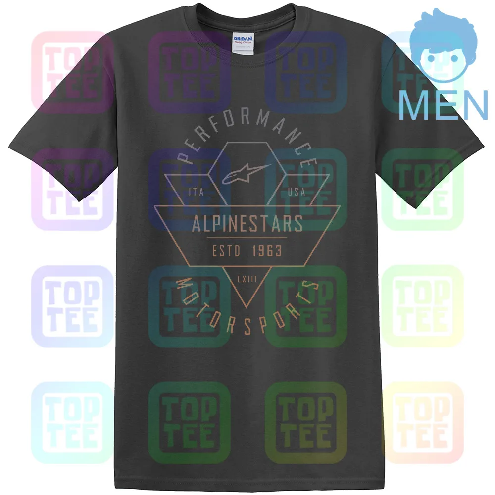 MEN-DARK GRAY Альпийская звезда шеврон короткий рукав футболки с округлым вырезом мотоцикл мужские футболки - Цвет: MEN-DARK GRAY