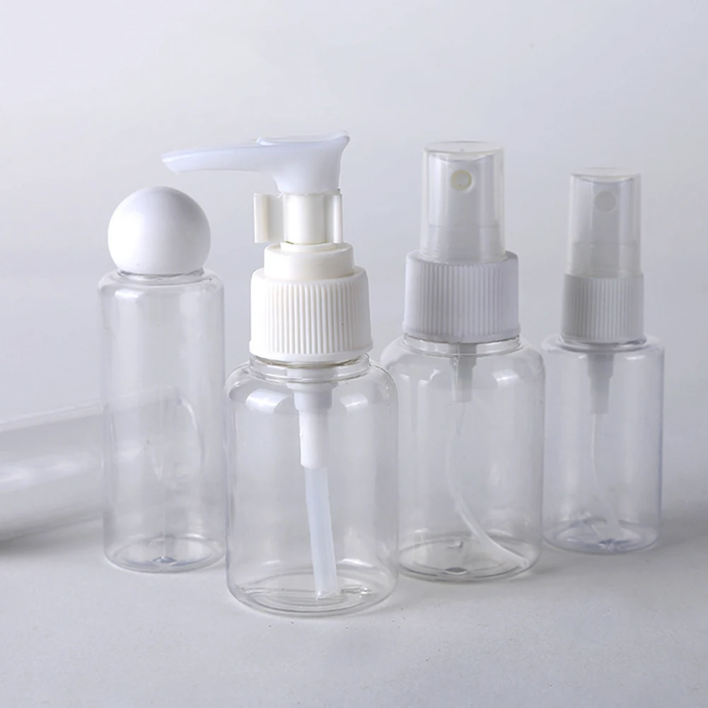 5 шт. портативные дорожные бутылки Косметическая многоразовая банка горшок 50 мл