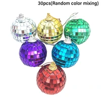 30pcs stage party decoration accessories christmas tree ornament lightweight light effect game bar mirror disco ball fun gift