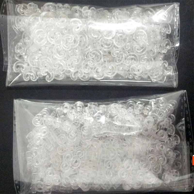 400 шт. прозрачные пластиковые S C зажимы смешанные цвета ткацкий станок резинки