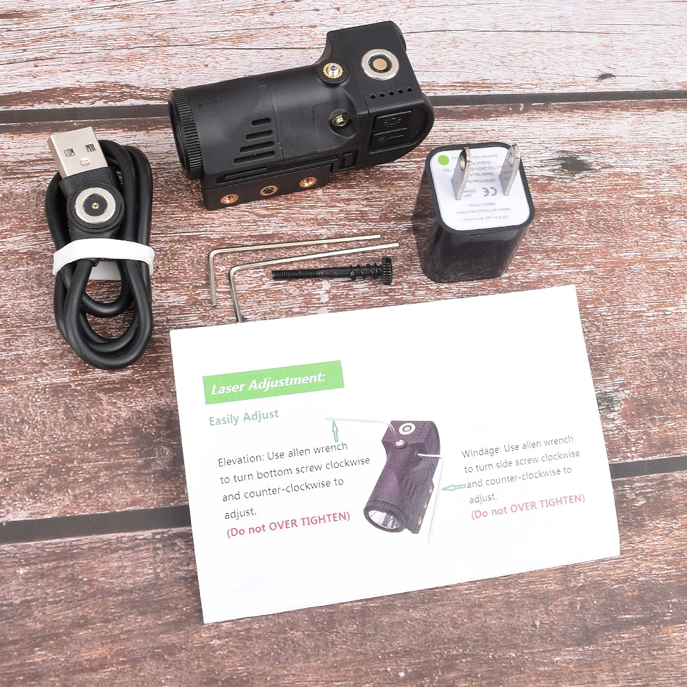 Новый встроенный зеленый лазерный прицел с магнитной зарядкой и фонариком