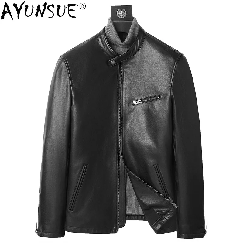 Куртка мужская зимняя из натуральной овечьей кожи LXR271