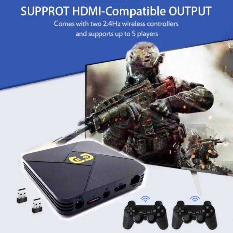 

Video Game Consoles Game Box WiFi 4K Video Console Emulator 6000+ Games Retro TV Box Video Game Player Games & Accessories